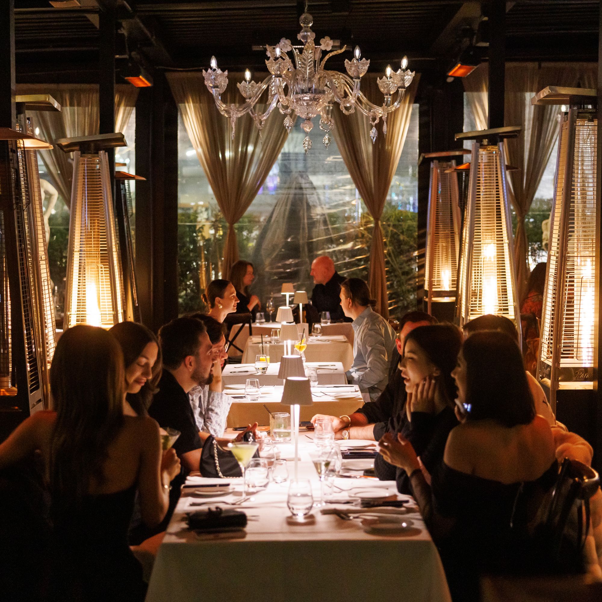 Private group dining celebration at Acquafarina